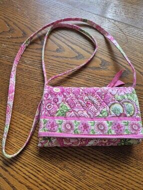 Vera Bradley Petal Pink Crossbody Wallet Cardholder